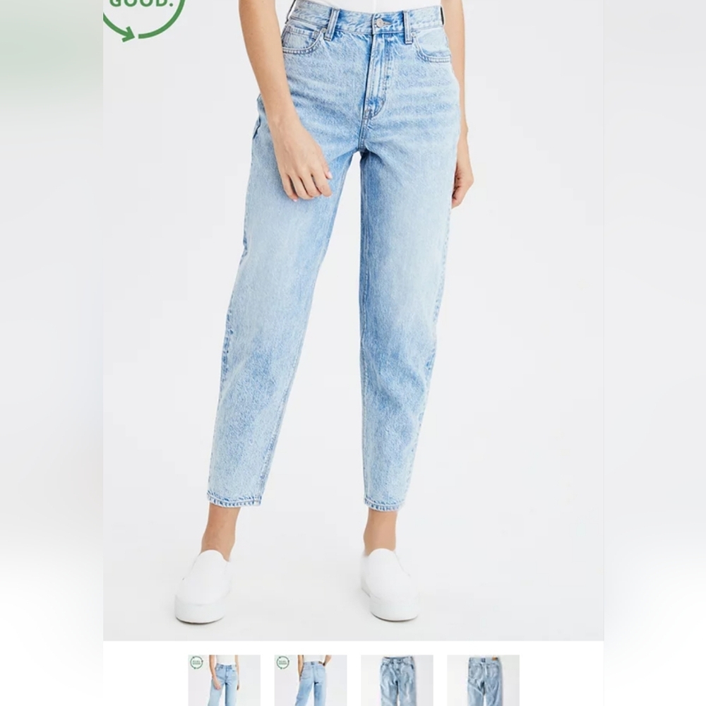American Eagle Relaxed High Waisted Mom Denim Jeans 4 Short